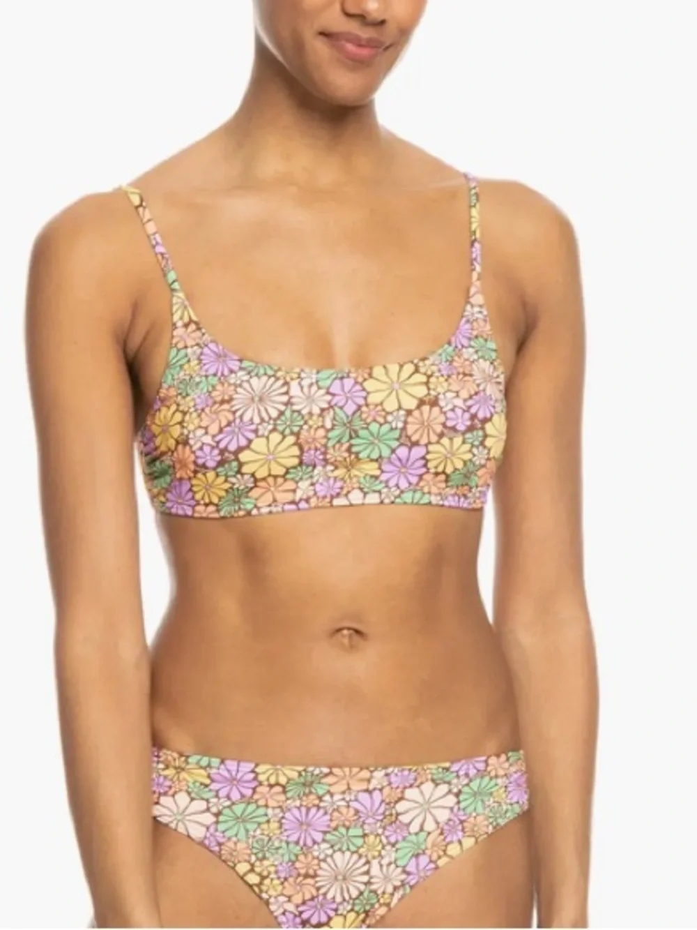 NWT ROXY All About Sol Bralette Bikini Top XL